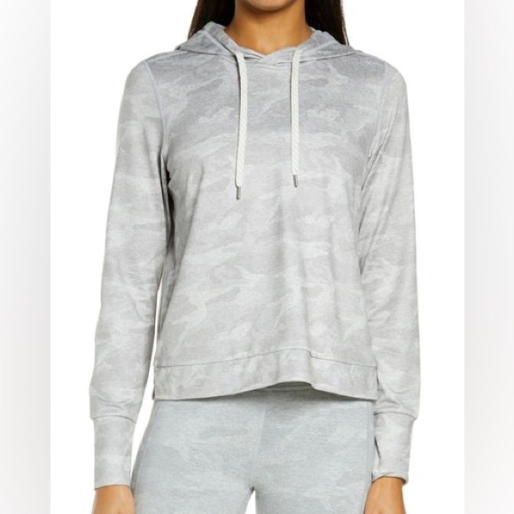 Vuori Light Gray Camouflage Hoodie Sweatshirt